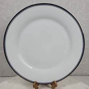 Williams Sonoma‎ Open Kitchen Plate 9" Blue Gold Porcelain 2-Pc Dinnerware